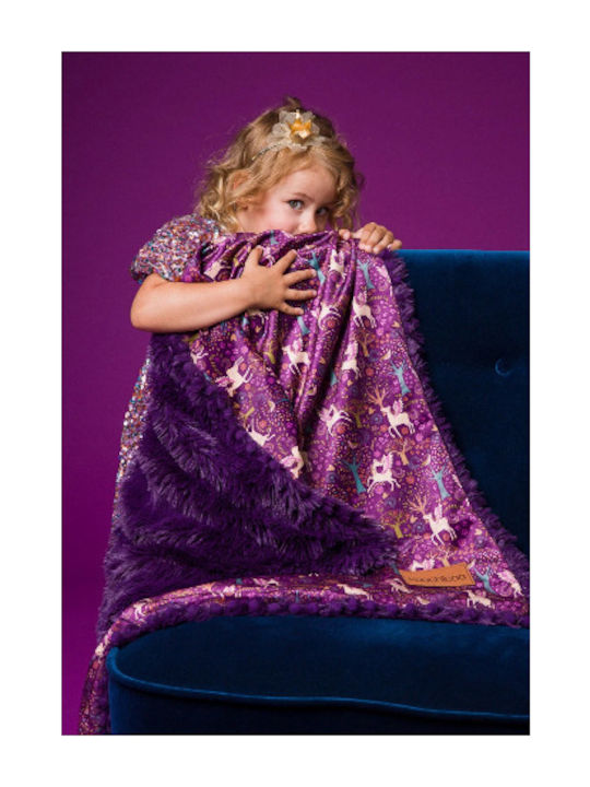 Bizzi Growin Blanket Nursery Swaddling Blankets Koochicoo Velvet Purple 90x90cm