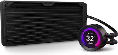 NZXT Kraken Z63 RGB Водно охлаждане на процесор Двоен вентилатор 140мм за Socket AM4/1200/115x Черна