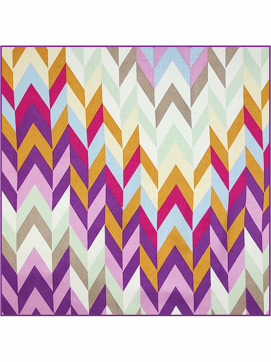 Batistuță pentru femei Satin pătrat 50cm x 50cm Fuchsia Fishbone