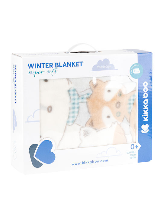 Kikka Boo Blanket Cot Funny Friends Velvet Beige 110x140cm