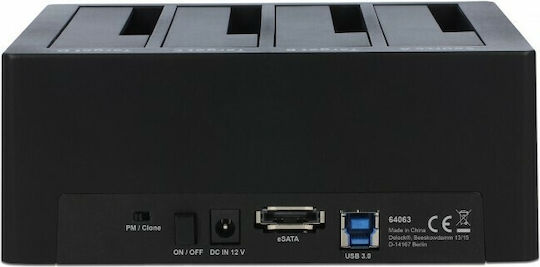 DeLock Docking Station for 4 Hard Drives SATA 2.5" / 3.5" with Connection USB 3.0 (64063)