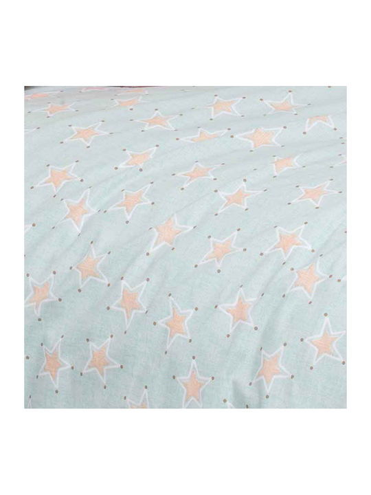 Melinen Mini Stars Swaddle Wrap Light Blue 85x85cm.