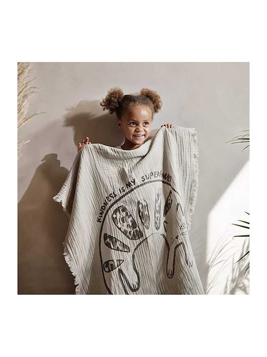 Elodie Details Kindness Cat Muslin Swaddle Wrap Brown 75x100cm.