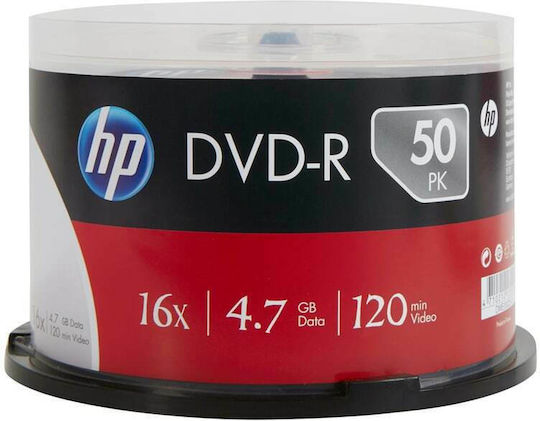 HP Beschreibbare DVD-R 16x 4.7GB Kuchenbox 50Stück