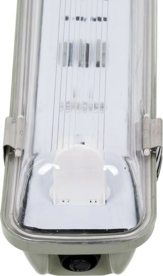 GloboStar Lichtleiste Einseitiges Außenbereich mit 1 Platz für LED-Lampe T8 60cm