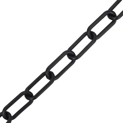 vidaXL Plastic Traffic Chain Black Φ4mm L100m