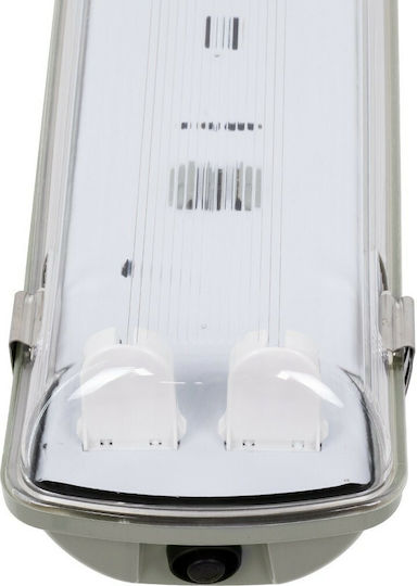 GloboStar Lighting Batten Single-Ended Outdoor with 2 Slots for LED Lamps T8 60cm