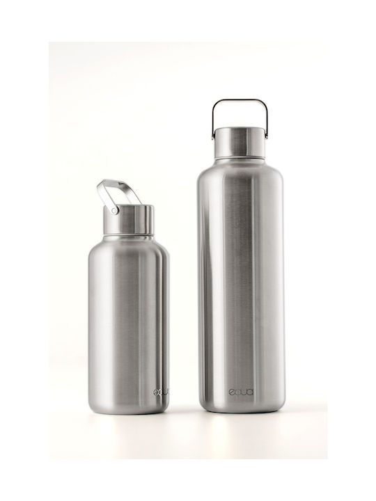Equa Timeless Stainless Steel Water Bottle 600ml Silver