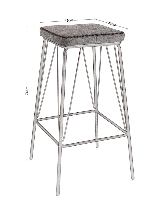 Табуретка Бар Метално Panton Черно 43x43x76бр