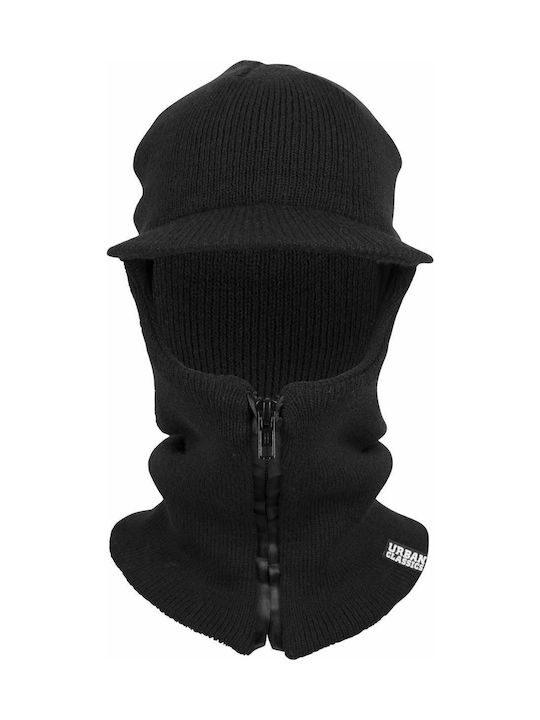 Volles Gesicht Unisex Beanie Gestrickt in Schwarz Farbe