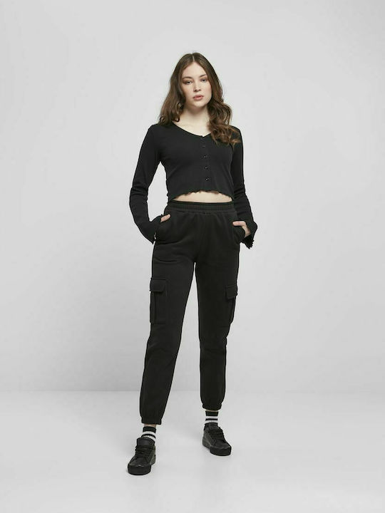 TB4563 Pantaloni de Trening cu elastic Fleece Negru