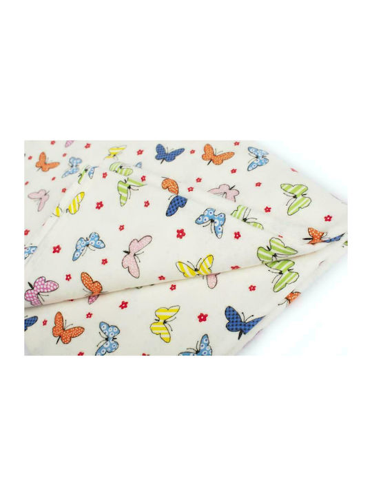Dimcol Butterfly Cotton Swaddle Wrap Multicolour 80x80cm.