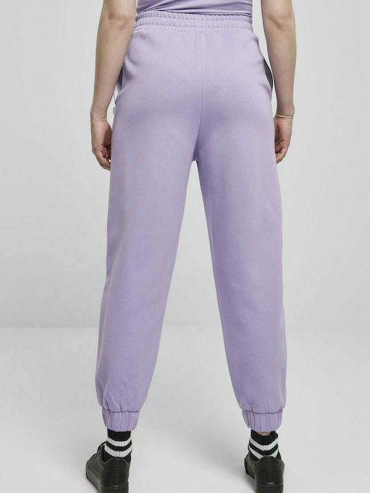 Urban Classics TB4564 Damen-Sweatpants Jogger Lavender Vlies