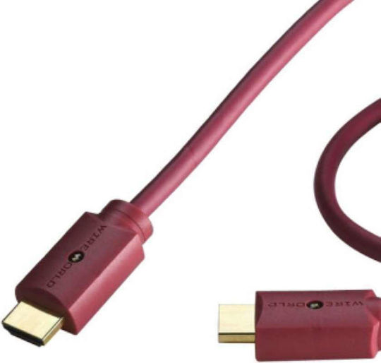 Wireworld Radius HDMI 2.0 Premium High Speed 4K 60Hz HDR Kabel HDMI-Stecker - HDMI-Stecker 0,6m Rotes