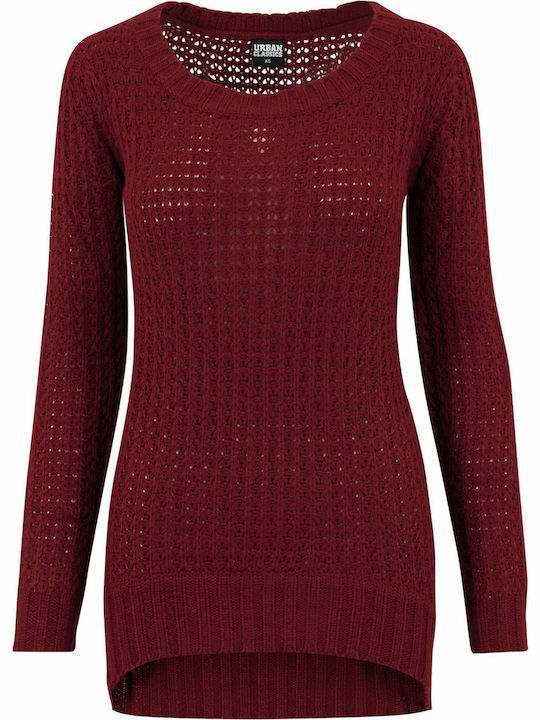 Γυναικείο Μακρυμάνικο Πουλόβερ Μπορντό