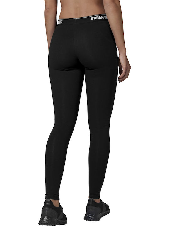 Urban Classics TB1492 Frauen Lang Leggings Hochgeschnitten Schwarz