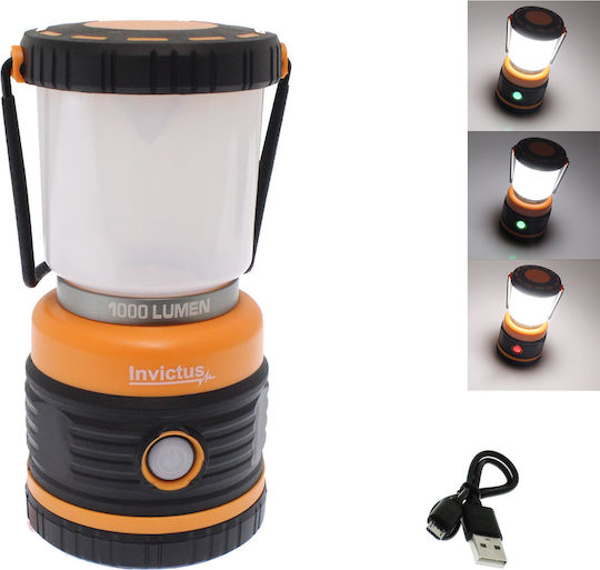 Invictus INV-1000L Led Rechargeable Lantern for Camping with Flashlight 1000lm