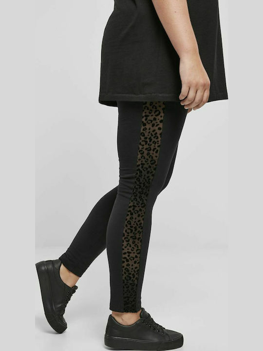 Frauen Lang Leggings Hochgeschnitten Schwarz