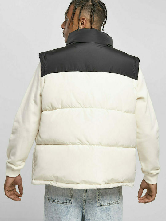 Urban Classics TB4476 Men's Sleeveless Puffer Jacket White