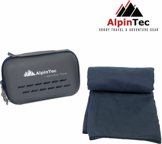 AlpinPro DryFast Microfiber Face Towel with Case Purple 120x60cm