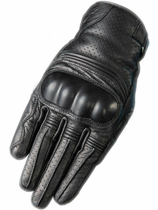 Nordcode Throttle Summer Men's Motorcycle Gloves Leather Waterproof Black