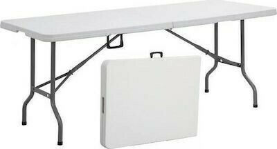 Escape Table Aluminum for Camping Foldable in Case 183x75x74cm White