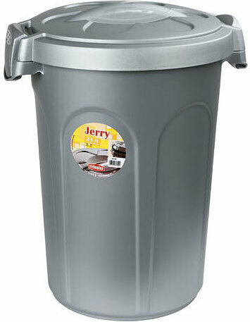 Stefanplast Jerry Plastic Food Storage Container for Dog 23lt in Gray Color