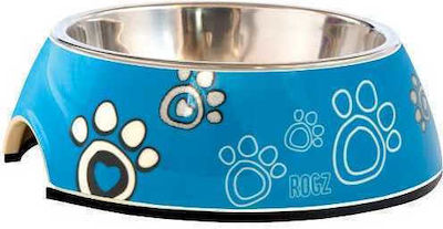 Rogz Bubble Stainless Bowls Dog Food & Water Blue 2x700ml RGBWL05CG-LG