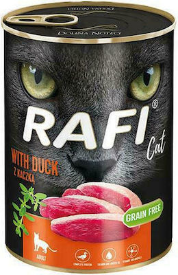 Dolina Noteci Rafi Cat Adult Wet Food for Adult Cat in Can with Duck Without Cereals 400gr