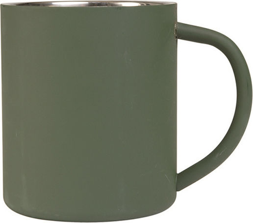 Mil-Tec Glass for Camping Stainless Steel Cup Green 450ml