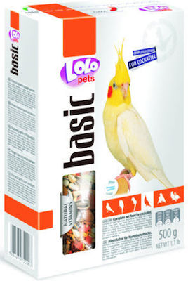 Lolo Pets Basic Cockatiel Futter für Wellensittiche 500gr