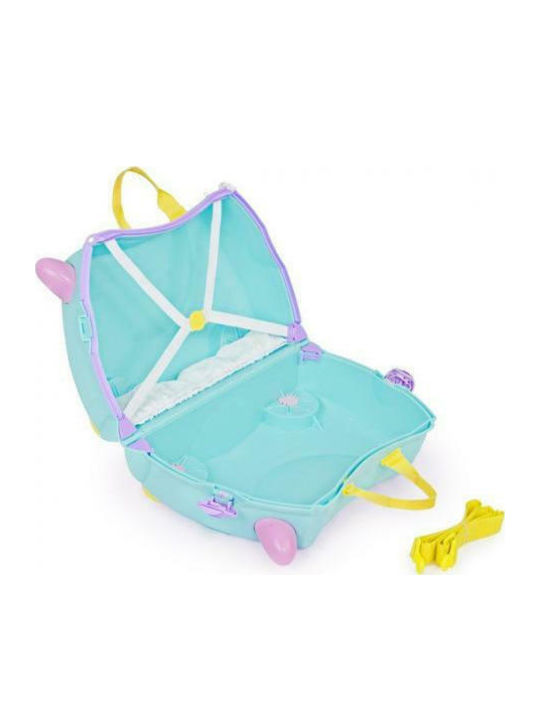 Trunki Una Unicorn Παιδική Βαλίτσα Ταξιδίου Καμπίνας Σκληρή Πράσινη με 4 Ρόδες Ύψους 31εκ.