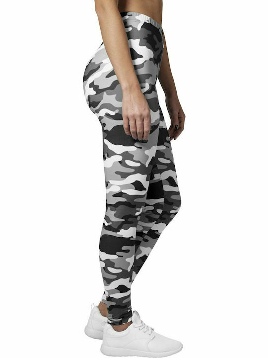 Women's Long Training Legging High Waisted Snow Camo