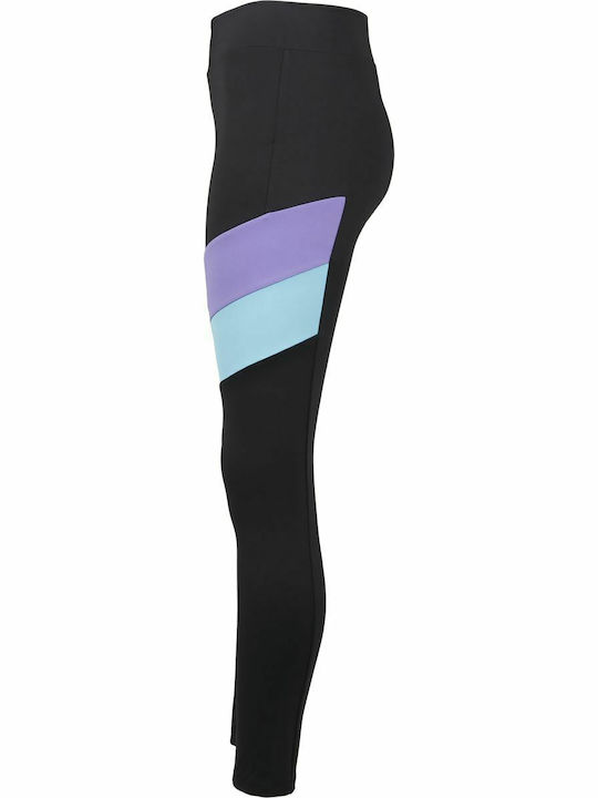 Color Block Women's Long Training Legging Black