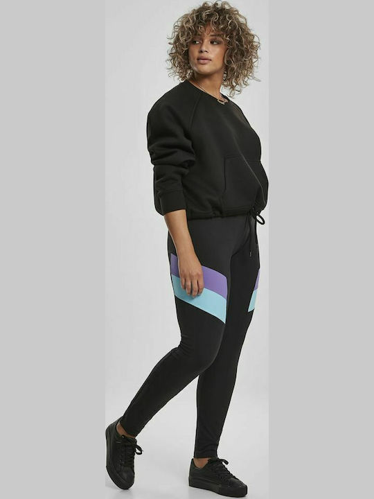 Color Block Women's Long Training Legging Black