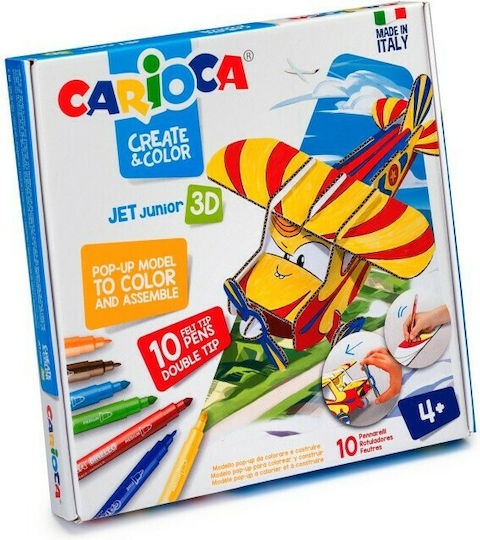 Carioca Creat & Color Jet Junior 3D Σετ Ζωγραφικής 25x23cm 10τμχ