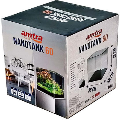 Croci Amtra Nanotank 60 Aquarium Fish Tank Capacity 60lt 38x38x43cm