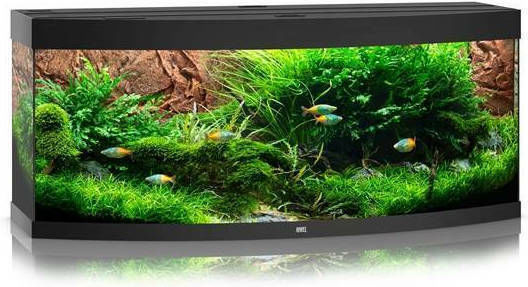 Juwel Vision 450 Fisch-Aquarium mit Kapazität von 450Es mit Beleuchtung, Heizung, Umwälzpumpe, Filter und 151x61x64cm Schwarz