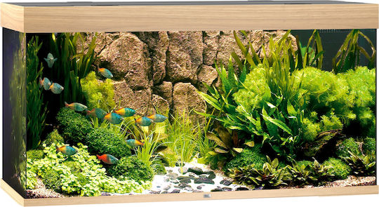 Juwel Rio 350 LED Beech Fisch-Aquarium mit Kapazität von 350Es mit Beleuchtung, Heizung, Umwälzpumpe, Filter und 121x51x66cm Beige