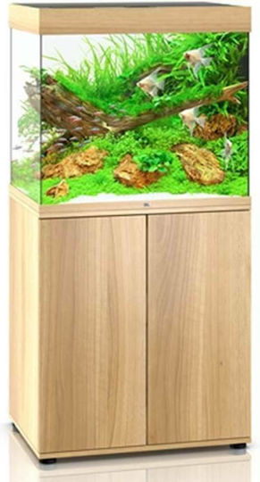 Juwel Lido 200 Acvariu de Pești cu Capacitate de 200lt cu Iluminare, Încălzitor, Circulator, Filtru și 71x51x51cm. Maro