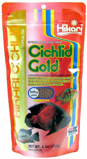 Hikari Gold Medium Pellet Τροφή για Ψάρια Κιχλίδες σε Στικς 250γρ.