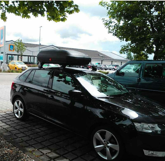 ArtPlast Roof Box Μπαγκαζιέρα Οροφής Αυτοκινήτου 320lt Γκρι με Ανάγλυφη Υφή
