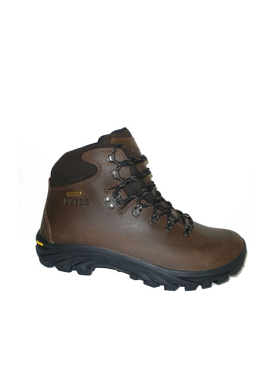 Lytos Hiker Top Ανδρικά Ορειβατικά Μποτάκια Αδιάβροχα Καφέ