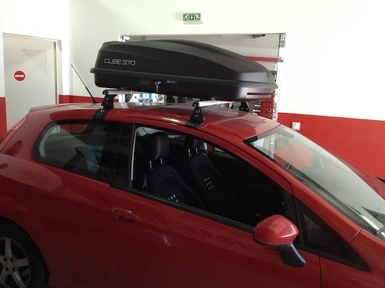 Levup Cube Car Roof Box with Single Opening and 370lt Capacity Black
