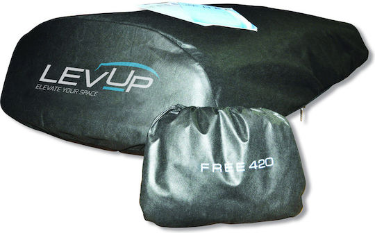 Levup Cube Μπαγκαζιέρα Οροφής Αυτοκινήτου 470lt Ασημί Matt