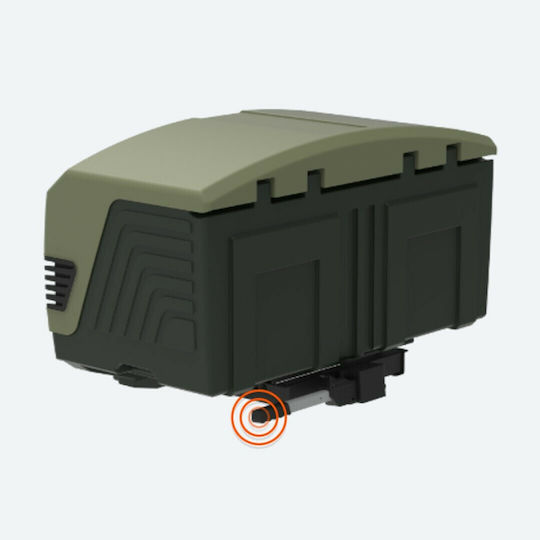 Enganches Aragon Towbox V3 Car Tow Hitch Box with Single Opening and 400lt Capacity Green