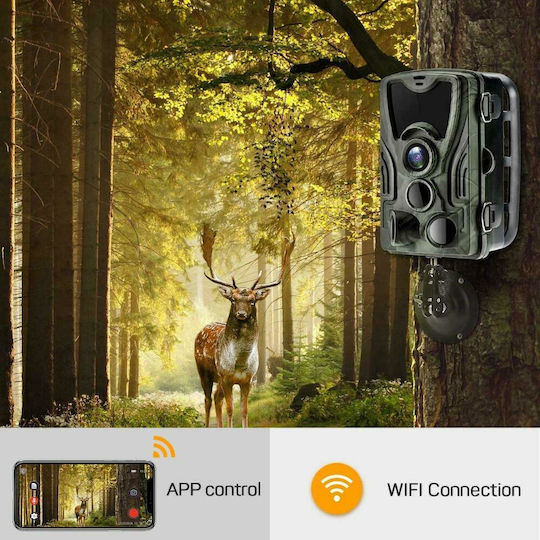 Suntek HC-801Pro Waterproof Hunting Camera Night Vision with Motion Detection 4G/4K/30MP/Live Video με Εφαρμογή