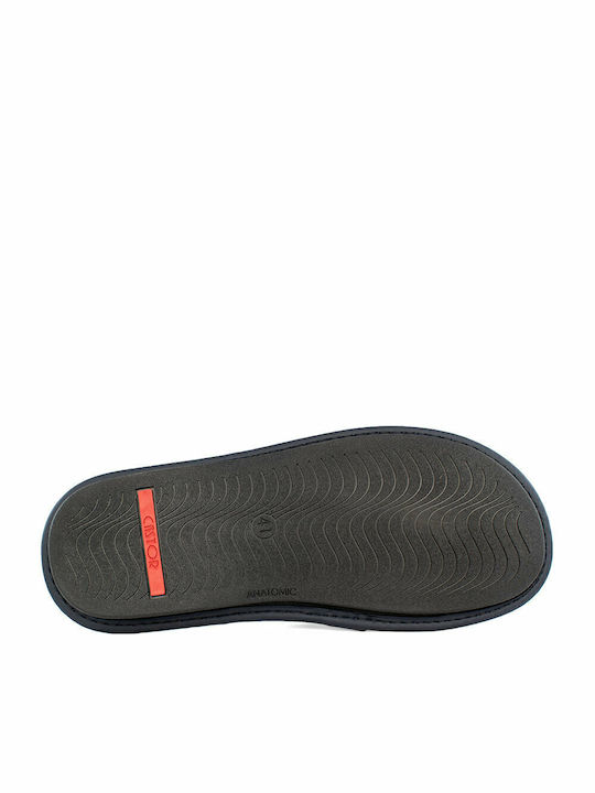 Men's Leather Slippers Blue