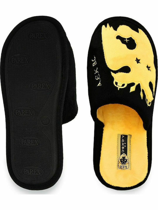 Aek Bc Зимни мъжки чехли с дизайн Черен