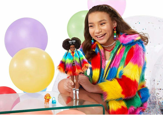 Barbie Rainbow Coat Κούκλα Extra για 3+ Ετών